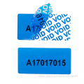 Secure numbered tamper evident seal label sticker